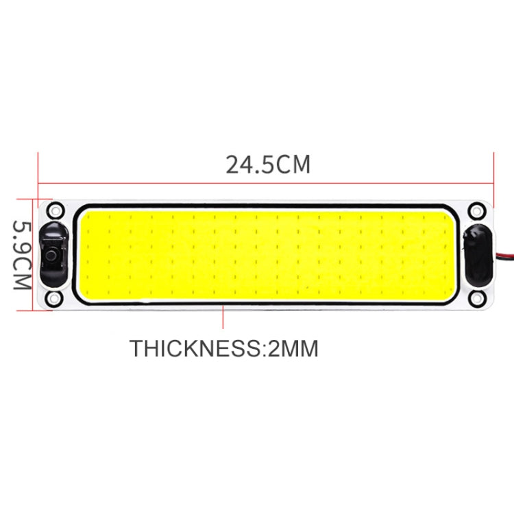 2 PCS ZS-3343 DC12-24V High Bright 108 COB Lamp Beads Car Dome Light Cabin Light Bar - Dome Lights by buy2fix | Online Shopping UK | buy2fix