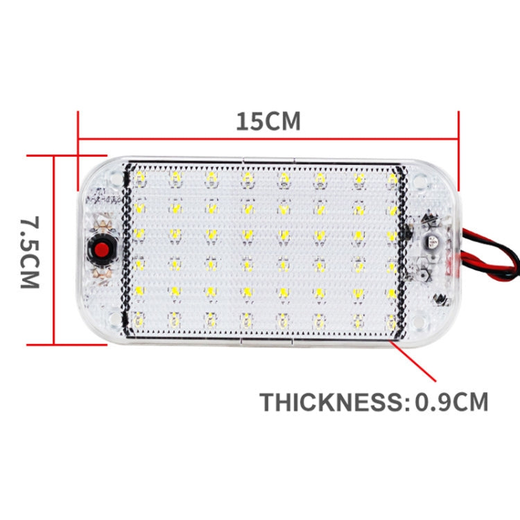 2 PCS ZS-3350 DC12-85V High Bright 48LEDs Lamp Beads Car Dome Light Cabin Light Bar - Dome Lights by buy2fix | Online Shopping UK | buy2fix