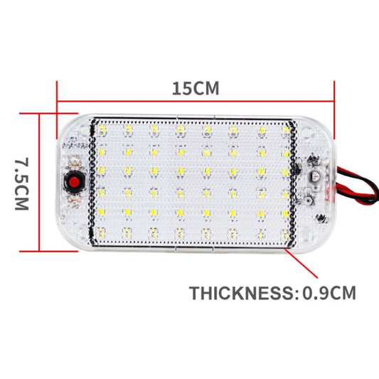 2 PCS ZS-3350 DC12-85V High Bright 48LEDs Lamp Beads Car Dome Light Cabin Light Bar by buy2fix