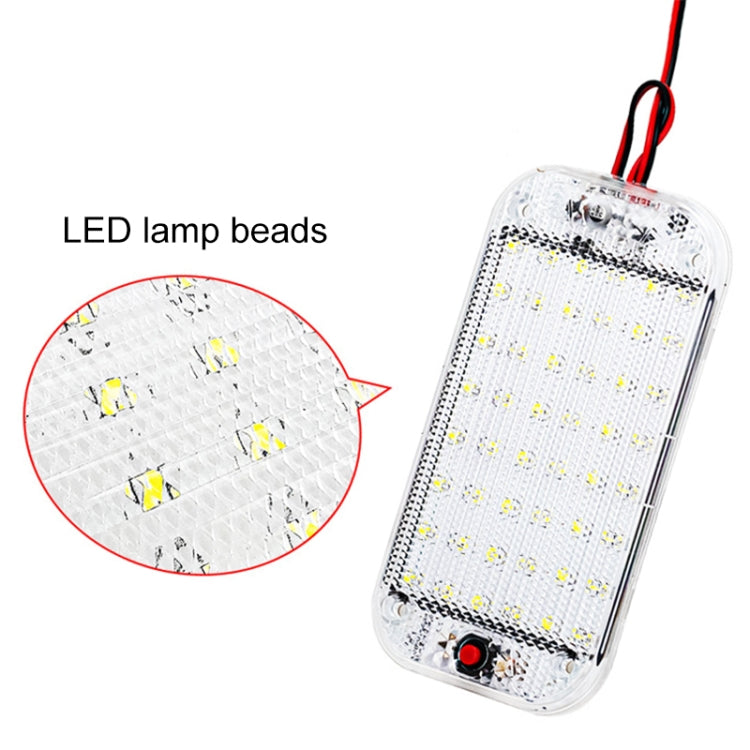 2 PCS ZS-3350 DC12-85V High Bright 48LEDs Lamp Beads Car Dome Light Cabin Light Bar - Dome Lights by buy2fix | Online Shopping UK | buy2fix