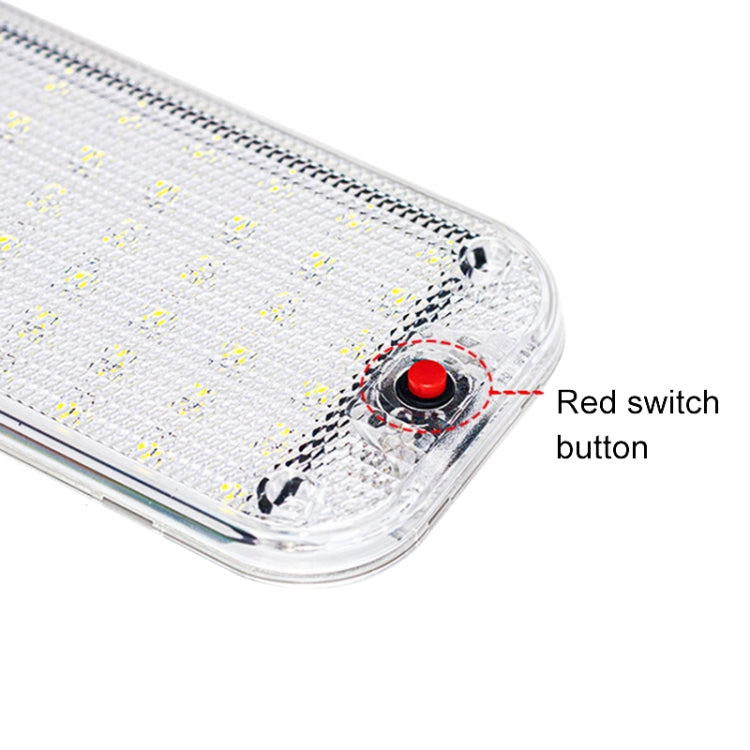 2 PCS ZS-3350 DC12-85V High Bright 48LEDs Lamp Beads Car Dome Light Cabin Light Bar - Dome Lights by buy2fix | Online Shopping UK | buy2fix