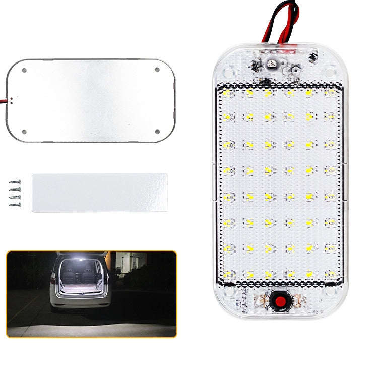2 PCS ZS-3350 DC12-85V High Bright 48LEDs Lamp Beads Car Dome Light Cabin Light Bar - Dome Lights by buy2fix | Online Shopping UK | buy2fix
