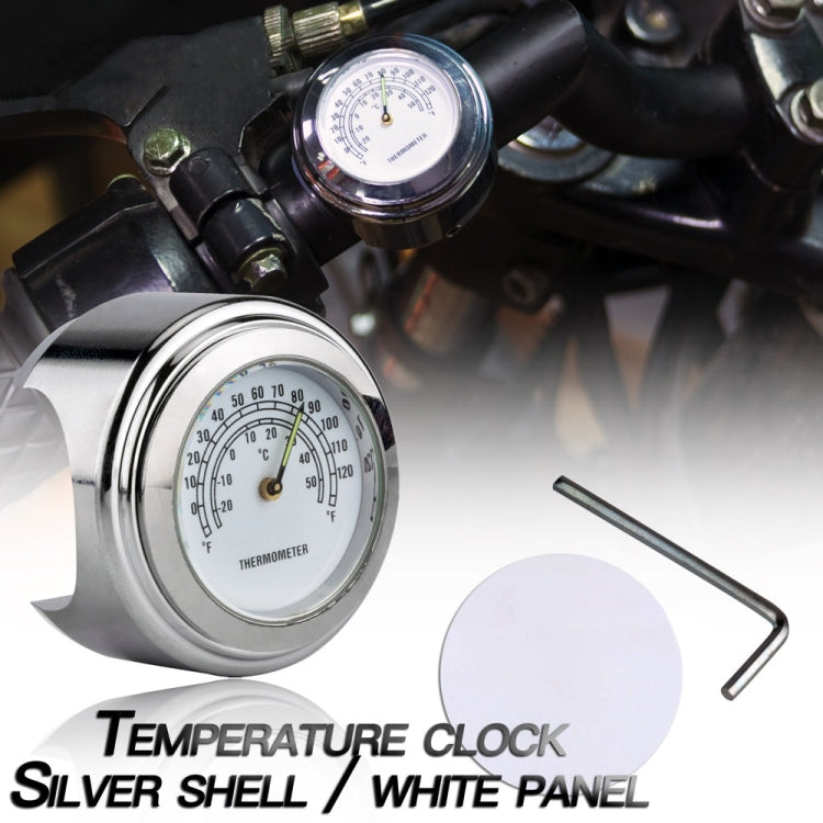 2 PCS Motorcycle 22-25mm Handlebar Thermometer (White) - Others by buy2fix | Online Shopping UK | buy2fix