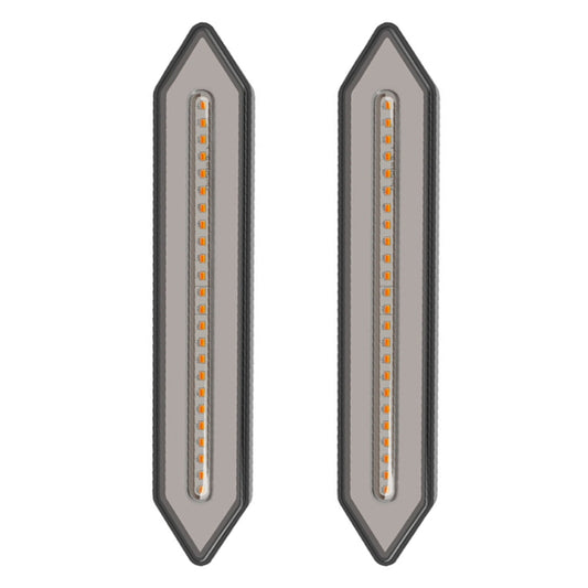 2 PCS Heavy Truck 100LED Two-color Running Water Light Guide Brake Steering Tail Rear Bumper Light by buy2fix