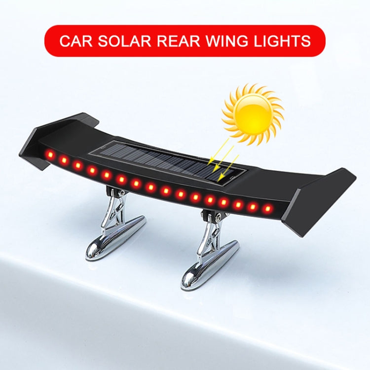 Car Mini Rear Wing with Light Solar Anti-collision Tail Light - Warning Lights by buy2fix | Online Shopping UK | buy2fix