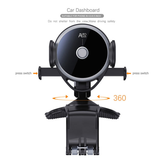 Car Multi-function Center Console Mobile Phone Holder with Number Plate by buy2fix