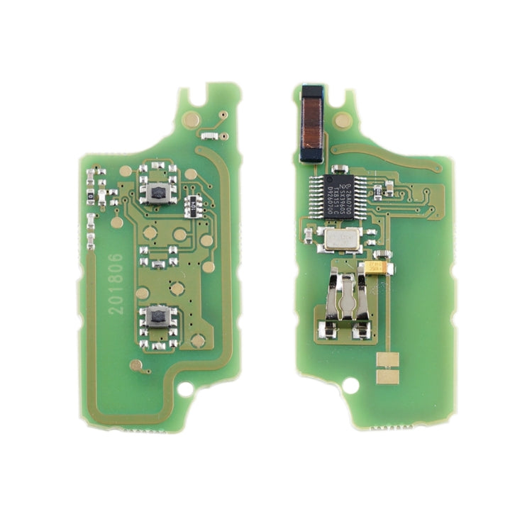 For PEUGEOT 2 Buttons Intelligent Remote Control Car Key with PCF7961 Integrated Chip & Battery & Holder & Slotted Key Blade & FSK Signal, Frequency: 433MHz by buy2fix