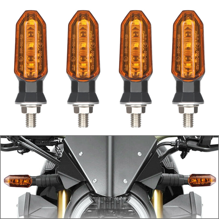 4 PCS MK-200 3LED Highlight Motorcycle Turn Signal Light (Yellow) - Signal Lights by buy2fix | Online Shopping UK | buy2fix