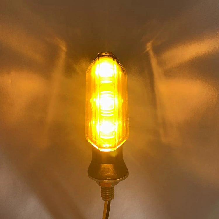 4 PCS MK-200 3LED Highlight Motorcycle Turn Signal Light (Yellow) - Signal Lights by buy2fix | Online Shopping UK | buy2fix