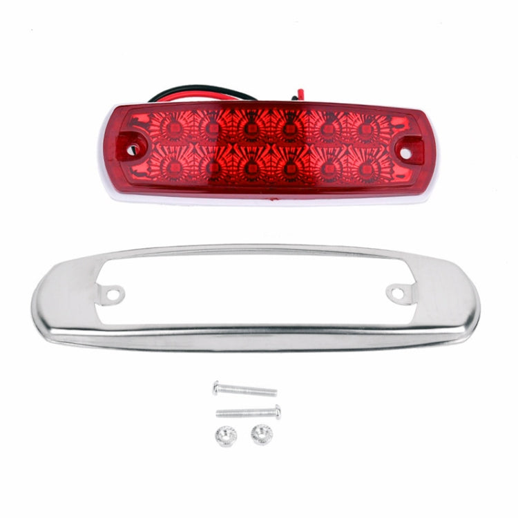 4 PCS MK-338 DC12-24V Truck 12LEDs Side Clearance Maker Light (Red Light) - Clearance Lights by buy2fix | Online Shopping UK | buy2fix