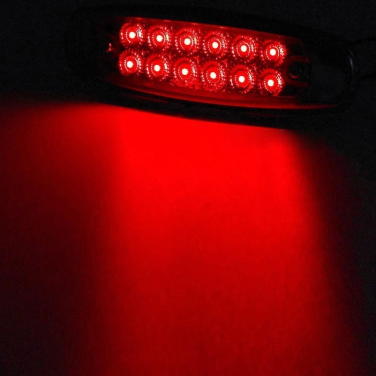 4 PCS MK-338 DC12-24V Truck 12LEDs Side Clearance Maker Light (Red Light) - Clearance Lights by buy2fix | Online Shopping UK | buy2fix