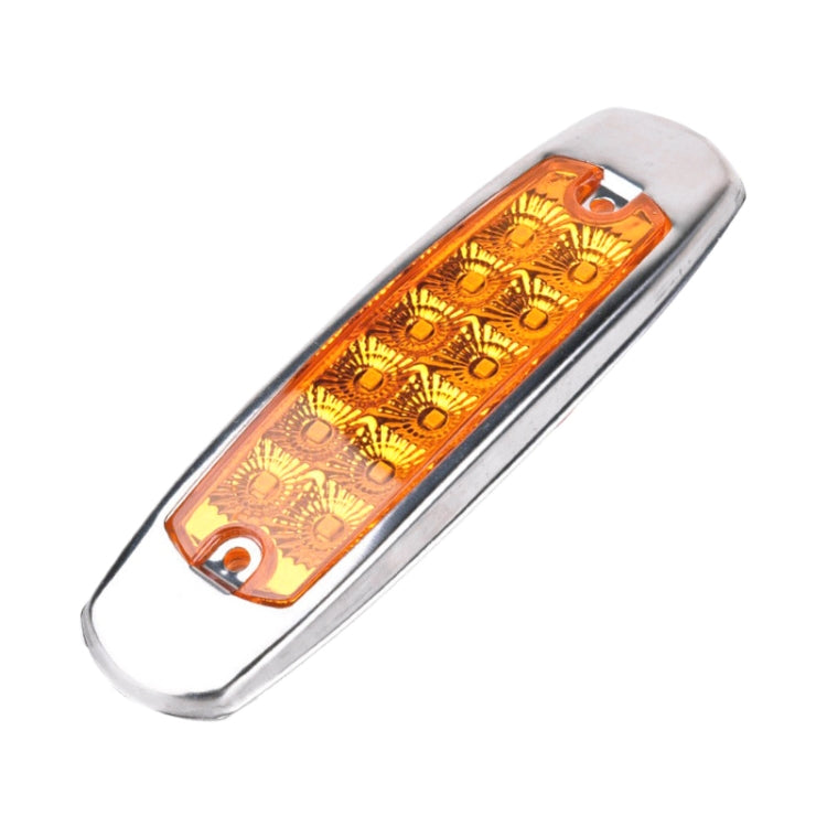 4 PCS MK-338 DC12-24V Truck 12LEDs Side Clearance Maker Light (Yellow Light) - Clearance Lights by buy2fix | Online Shopping UK | buy2fix