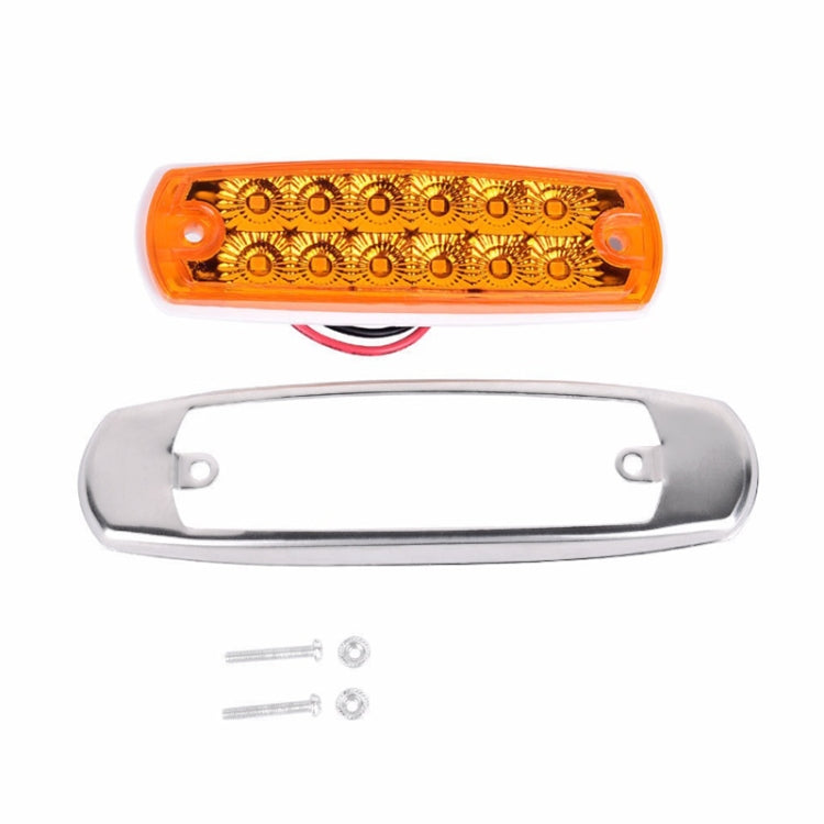 4 PCS MK-338 DC12-24V Truck 12LEDs Side Clearance Maker Light (Yellow Light) - Clearance Lights by buy2fix | Online Shopping UK | buy2fix