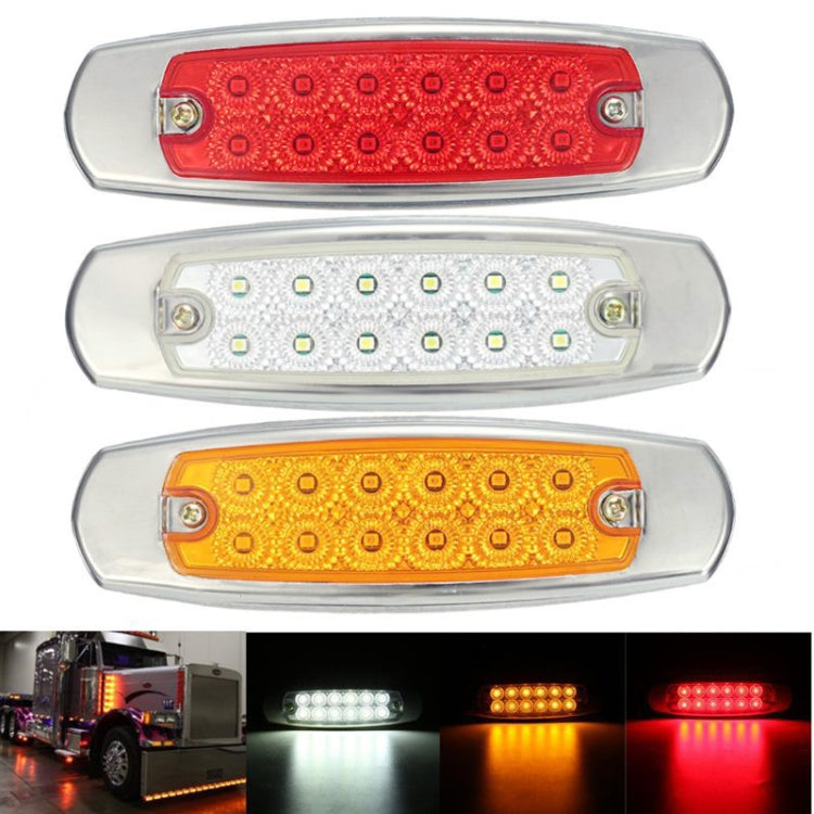 4 PCS MK-338 DC12-24V Truck 12LEDs Side Clearance Maker Light (Yellow Light) - Clearance Lights by buy2fix | Online Shopping UK | buy2fix