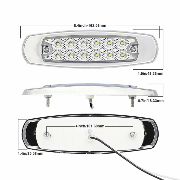 4 PCS MK-338 DC12-24V Truck 12LEDs Side Clearance Maker Light (Yellow Light) - Clearance Lights by buy2fix | Online Shopping UK | buy2fix