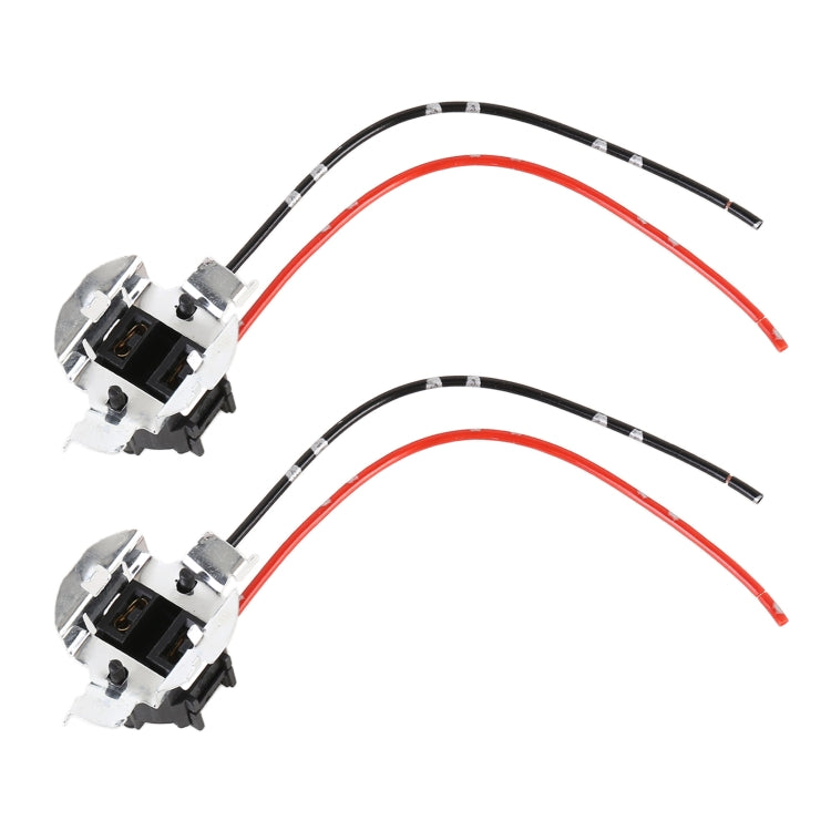 1 Pair TK-305 H7 Halogen Lamp Socket Car Bulb Holder Base with Cable - Wires by buy2fix | Online Shopping UK | buy2fix