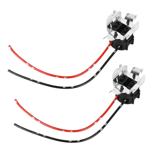 1 Pair TK-305 H7 Halogen Lamp Socket Car Bulb Holder Base with Cable - Wires by buy2fix | Online Shopping UK | buy2fix
