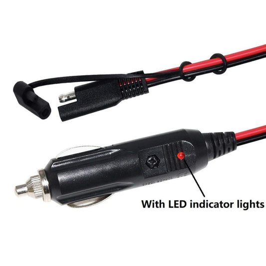 12V SAE Car Power Cord Cigarette Lighter Plug to Solar Battery Charging Connecting Cable, Length: 1.5m - Terminal connectors by buy2fix | Online Shopping UK | buy2fix