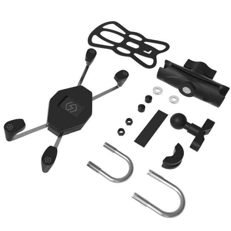 ZH-1558A1 Motorcycle Handlebar X-shape Aluminum Alloy Phone Holder - Holder by buy2fix | Online Shopping UK | buy2fix