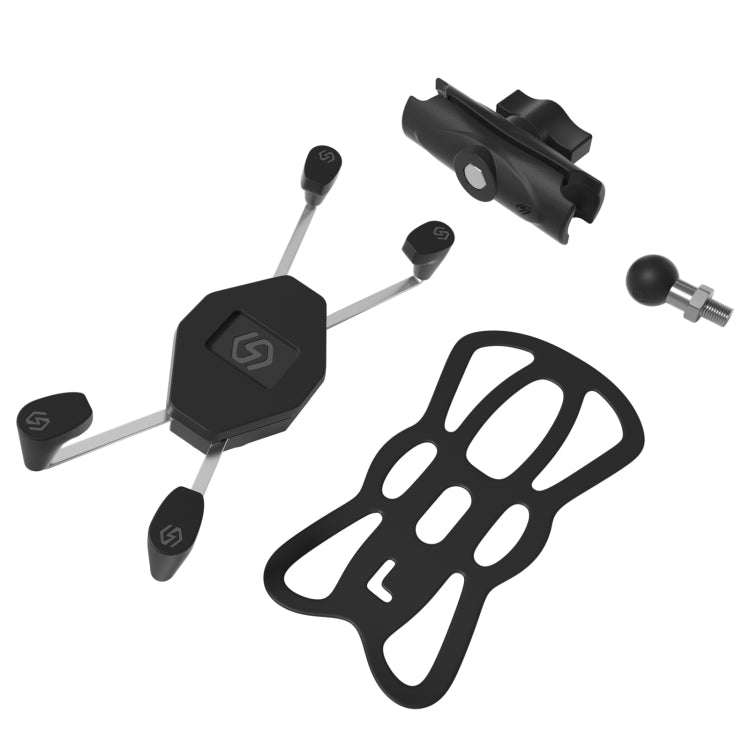 ZH-1558D1 Motorcycle M10 Ball Joint X-shape Aluminum Alloy Phone Holder - Holder by buy2fix | Online Shopping UK | buy2fix