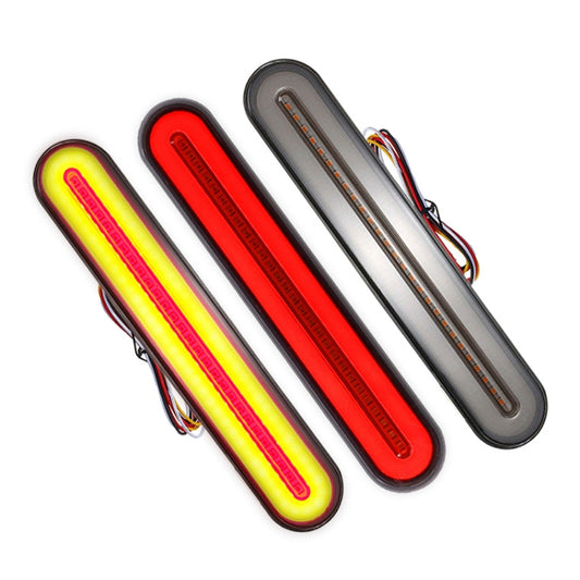 2 PCS Heavy-duty Truck Trailer 100LED Light Guide Two-color Brake Light - Brake Lights by buy2fix | Online Shopping UK | buy2fix