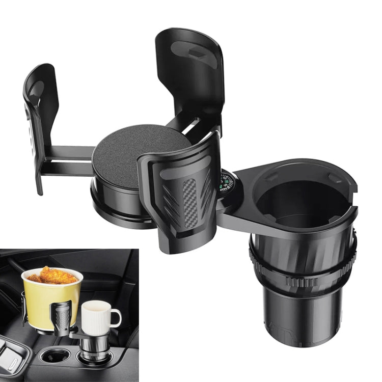 Car Multifunctional Retractable Rotating Water Cup Holder with Compass - Car Drink Holders by buy2fix | Online Shopping UK | buy2fix