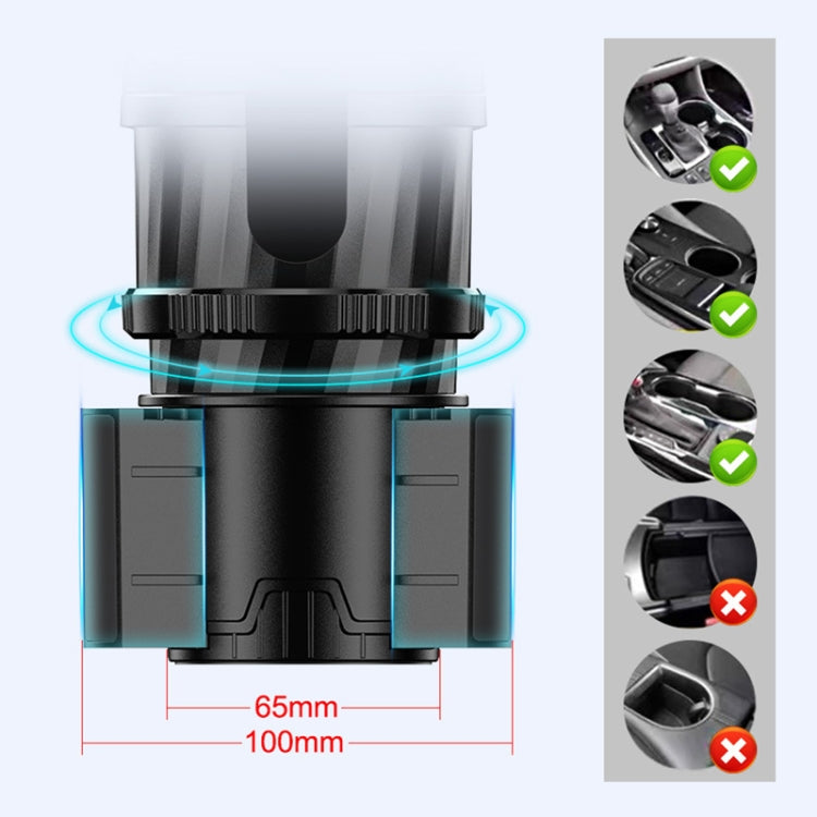 Car Multifunctional Retractable Rotating Water Cup Holder with Compass - Car Drink Holders by buy2fix | Online Shopping UK | buy2fix