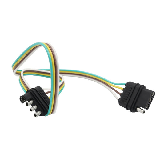 4 Pin Trailer Light Wire Harness Extension 18 Gauge 4-Way Flat Wiring Connector - Terminal connectors by buy2fix | Online Shopping UK | buy2fix