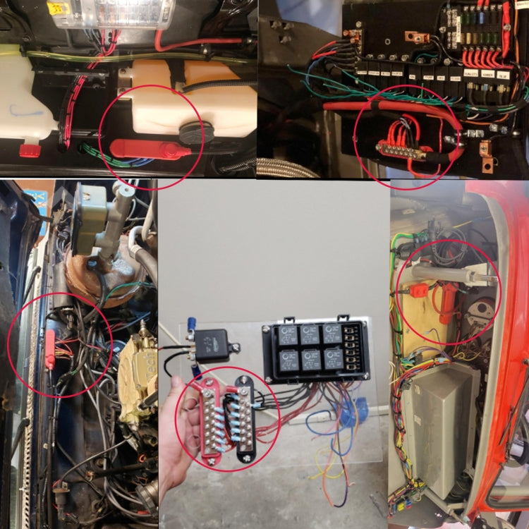 48V 180A 12 Way Power Distribution Terminal Block Battery Bus Bar Set by buy2fix