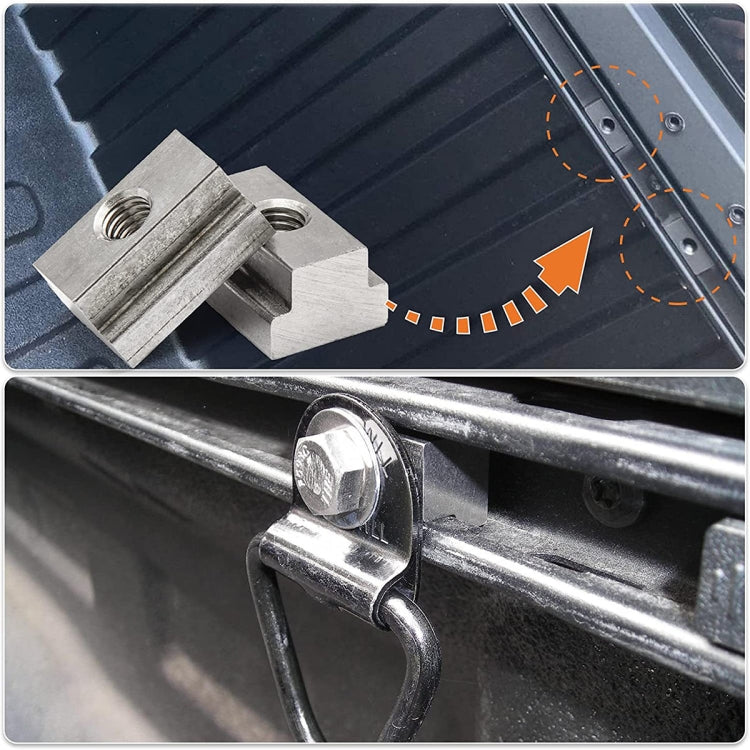 Bed Deck Rails Cleat T Slot Nuts Fits Screws with 3/8 inch-16 Thread for Toyota Tacoma / Tundra - Towing Bars by buy2fix | Online Shopping UK | buy2fix