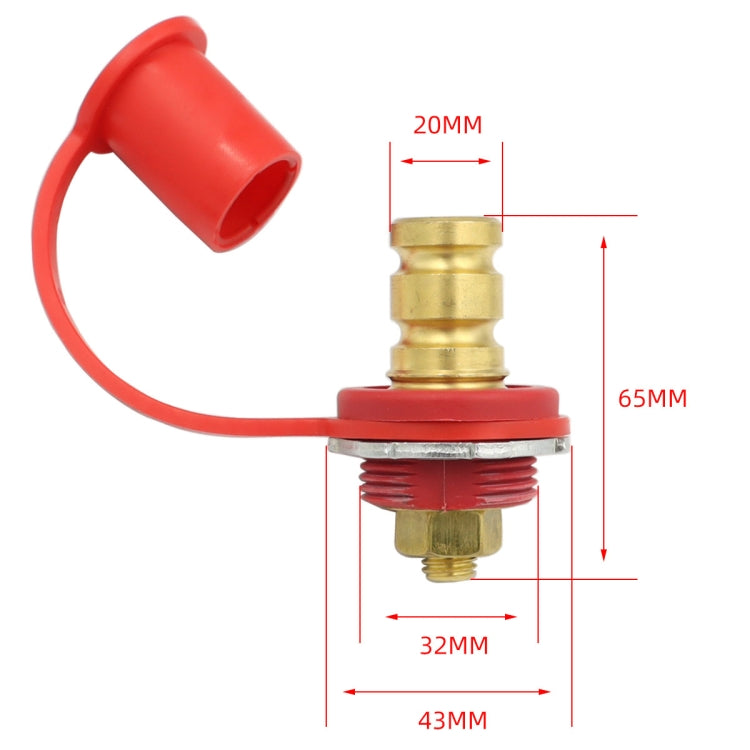1 Pair Car 20mm Stud Battery Charger Binding Post - Booster Cable & Clip by buy2fix | Online Shopping UK | buy2fix