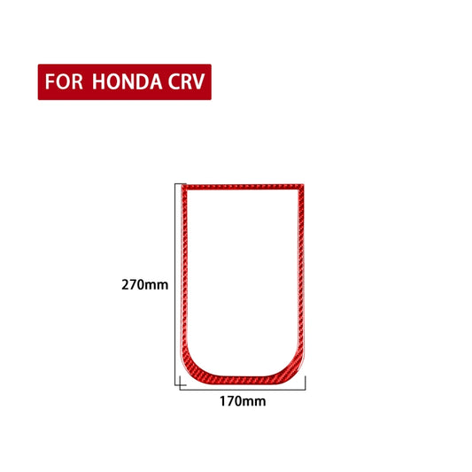 For Honda CRV 2007-2011 Carbon Fiber Car Handheld Box Panel Frame Decorative Sticker,Left and Right Drive Universal (Red) by buy2fix