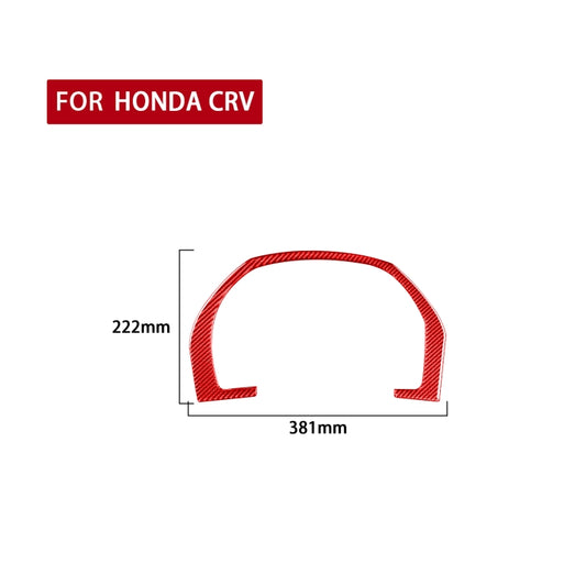 For Honda CRV 2007-2011 Carbon Fiber Car Dashboard Frame Decorative Sticker,Left and Right Drive Universal (Red) by buy2fix