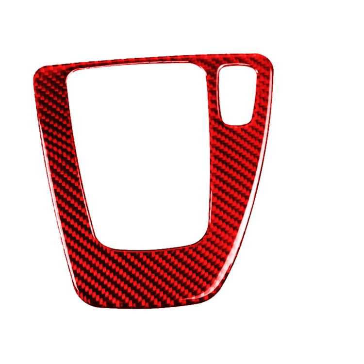 For BMW 3 Series E90 Carbon Fiber Car Gear Position Panel Decorative Sticker,Right Drive (Red) - Car Interior Mouldings by buy2fix | Online Shopping UK | buy2fix