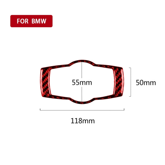 For BMW 3 Series E90 Carbon Fiber Car Headlight Switch Decorative Sticker,Left and Right Drive Universal (Red) by buy2fix