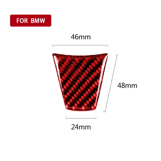 For BMW 3 Series E90 Large A Version Carbon Fiber Car Steering Wheel Decorative Sticker(Red) by buy2fix