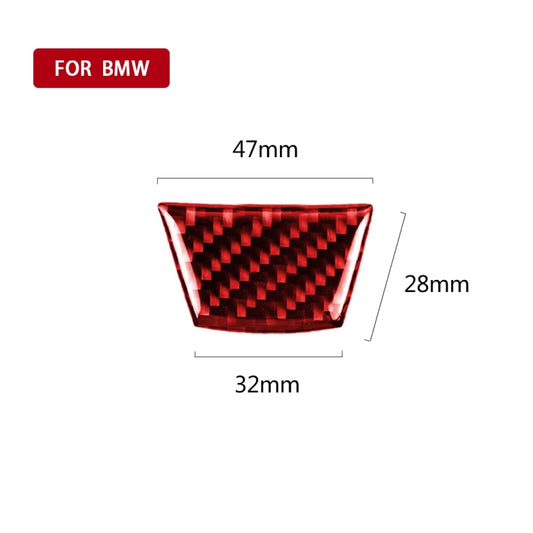 For BMW 3 Series E90 Little B Version Carbon Fiber Car Steering Wheel Decorative Sticker (Red) by buy2fix
