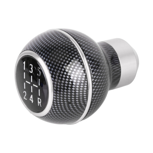Universal Car Carbon Fiber Texture Metal Gear Shift Knob (Silver) by buy2fix