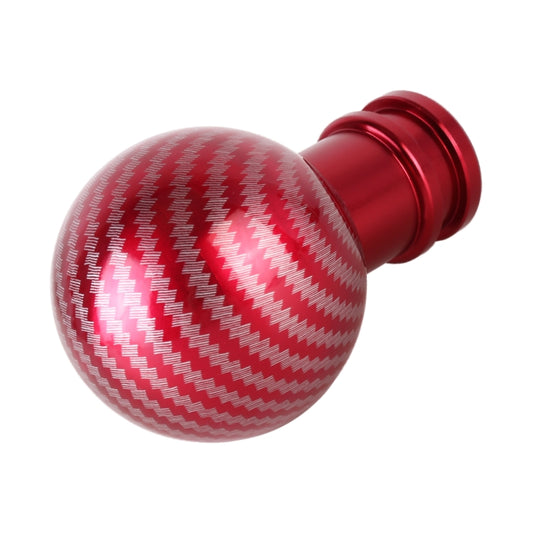 Universal Car Carbon Fiber Texture Metal Gear Shift Knob (Red) by buy2fix