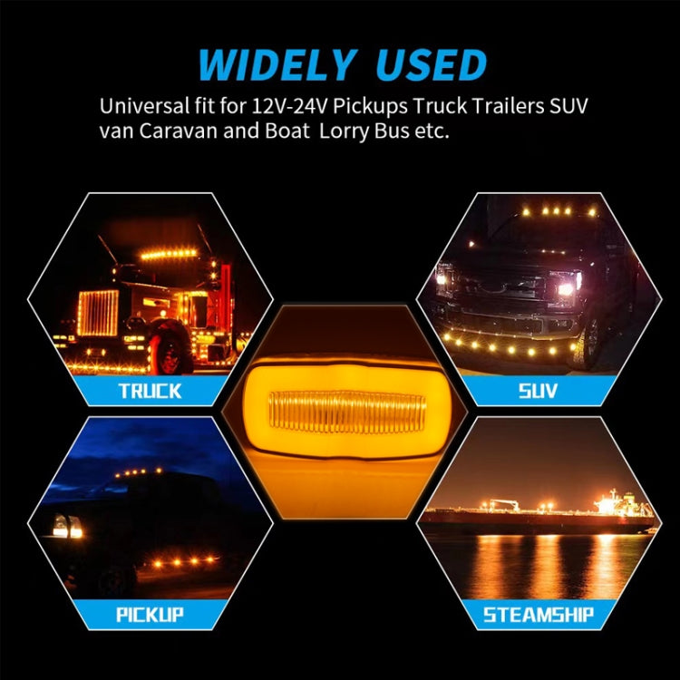 2 PCS MK-190 Truck LED Side Marker Light (Yellow Light) - Running Lights by buy2fix | Online Shopping UK | buy2fix