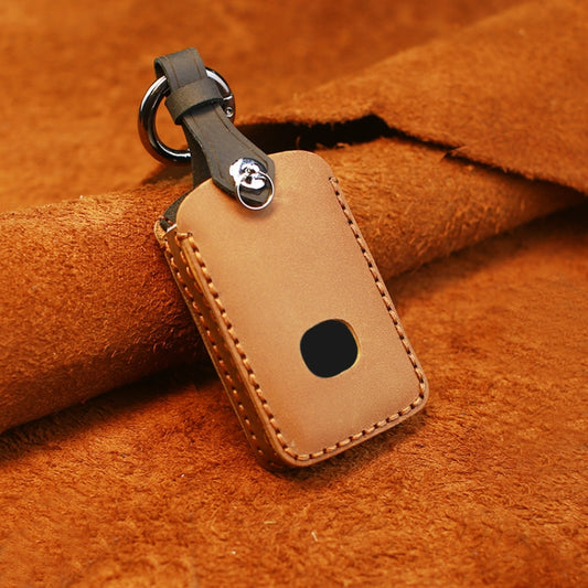 For Mazda New Style Car Cowhide Leather Key Protective Cover Key Case (Brown) - Car Key Cases by buy2fix | Online Shopping UK | buy2fix