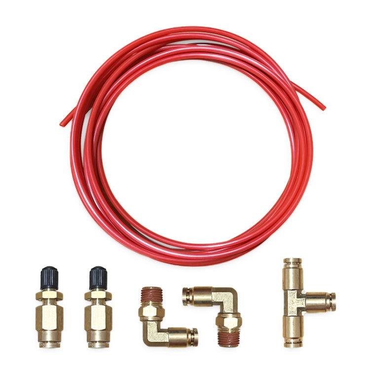 18 Feet 1/4 inch Air Hose Pipe Tube Kit with 1/4 NPT Elbow Fitting - Engine Fittings by buy2fix | Online Shopping UK | buy2fix