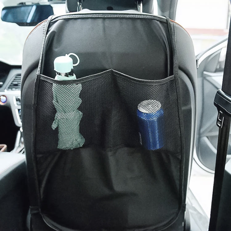 2pcs Car Rear Seat Protection Children Anti-kick Pad with Storage Bags Seat Back Anti-dirty Pad by buy2fix