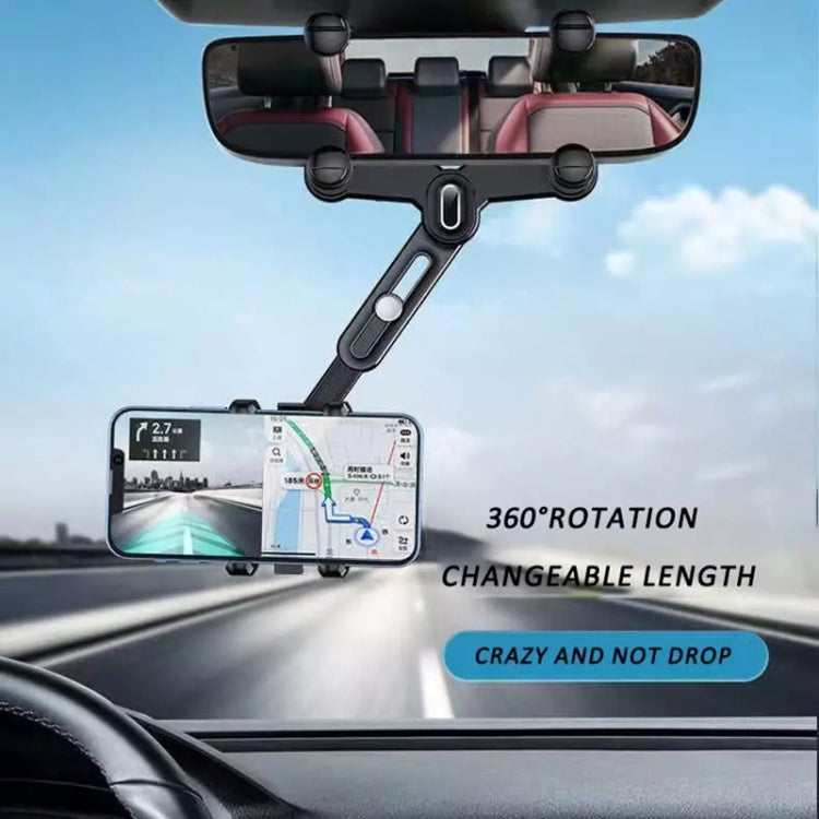 Snap-on Rearview Mirror Car Phone Holder In-Car Navigation Bracket - Universal Car Holders by buy2fix | Online Shopping UK | buy2fix