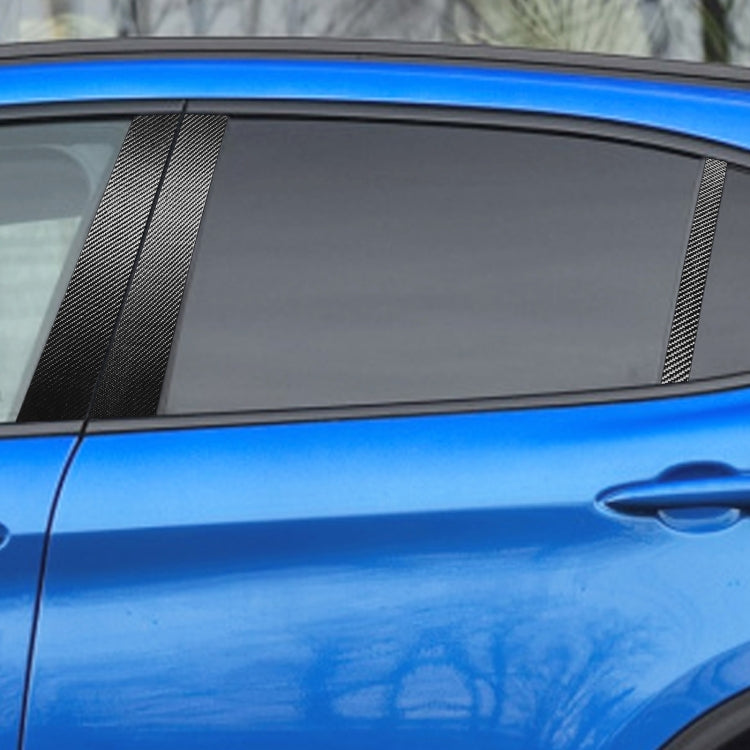 For Alfa Romeo Giulia Carbon Fiber Car B / C / Middle Pillar Door Window Decorative Sticker,Left and Right Drive Universal - Decorative Strip by buy2fix | Online Shopping UK | buy2fix