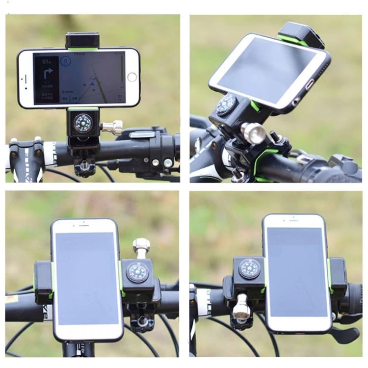 Bicycle / Motorcycle Anti-theft Anti-take Off Mobile Phone Holder with Light (Green) by buy2fix