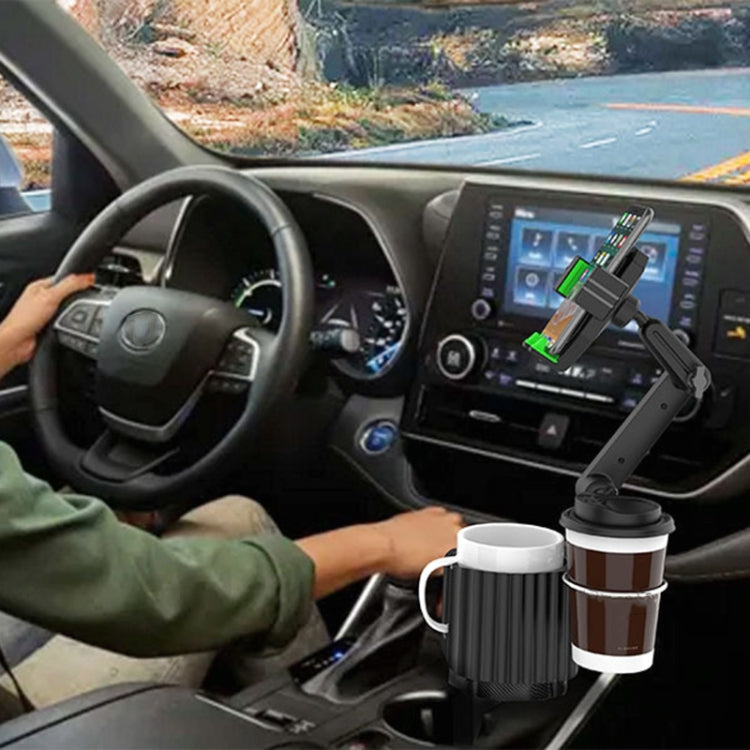 Car Beverage Rack Water Cup Mobile Phone Holder, Green by buy2fix