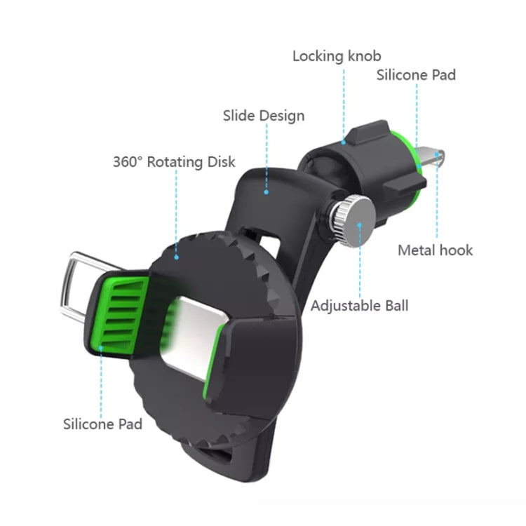 Multifunctional Car Air Conditioner Air Outlet Phone Holder (Green) - Universal Car Holders by buy2fix | Online Shopping UK | buy2fix