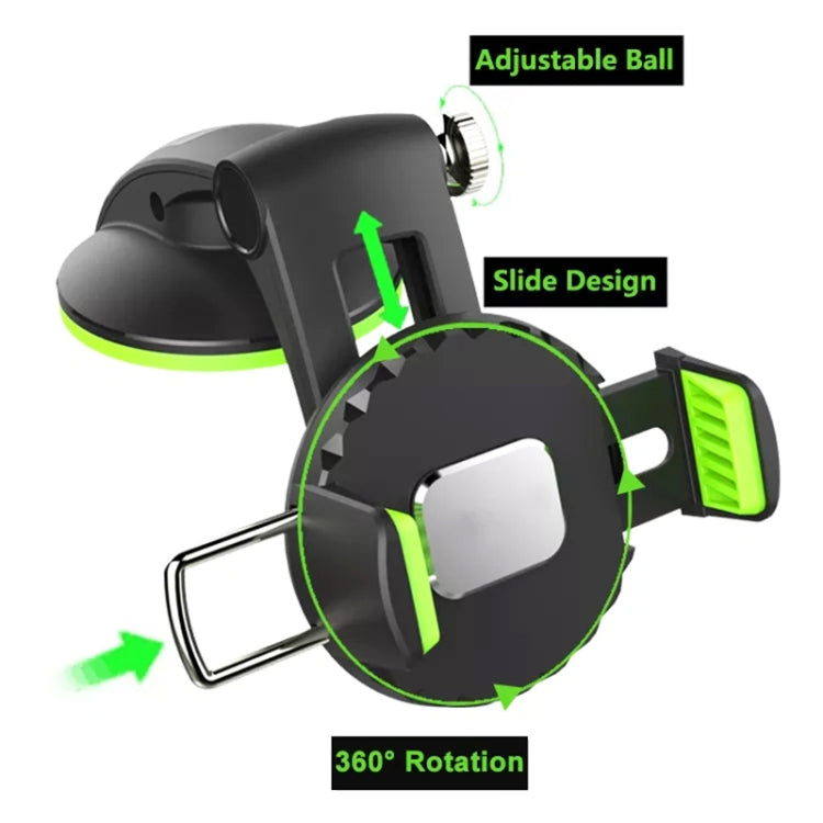 Multifunctional Car Center Console Dashboard Suction Cup Phone Holder (Green) - Universal Car Holders by buy2fix | Online Shopping UK | buy2fix