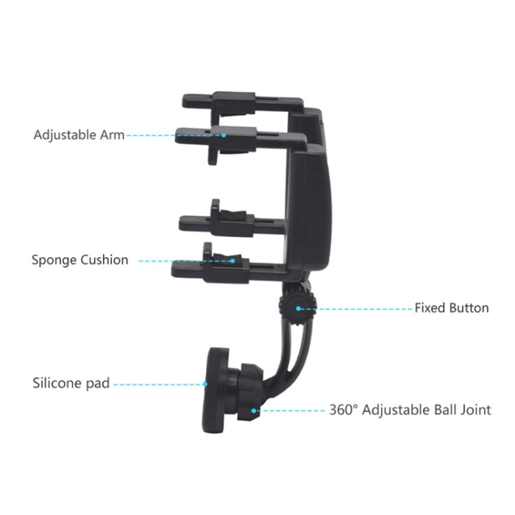 Silicone Magnet Car Rear Mirror Navigation Phone Holder - Universal Car Holders by buy2fix | Online Shopping UK | buy2fix